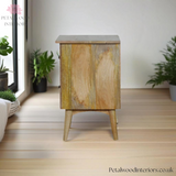 Solid Wood - Bedside Table with 2 Drawers - 60cm Height | Classic Design - Petalwood Interiors