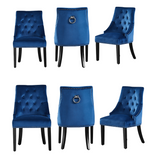 Velvet Dining Chair Windsor with Silver Studs 94cm