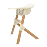 MICO High Chair - Beige Padded Seat & Wood-Effect Legs