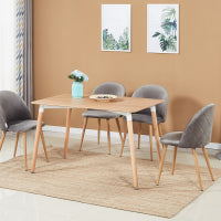 Oak and Grey Halo Dining Set - Table and 4 Chairs