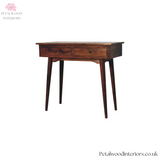 Solid Wood - Bedside Table - Brass Accents - 58cm Height | Elegant Storage - Petalwood Interiors