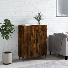 Smoked Oak Sideboard - Engineered Wood & Metal Legs - 69.5cm