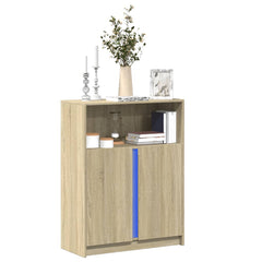 Sonoma Oak LED Sideboard | RGB Light Storage Cabinet | 100cm