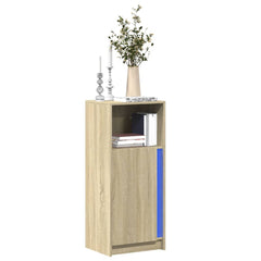 Sonoma Oak LED Sideboard | RGB Light Storage Cabinet | 100cm
