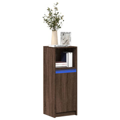 Brown Oak LED Sideboard | RGB Light Storage Cabinet | 100cm