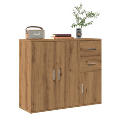 Artisan Oak Sideboard - 3-Door 2-Drawer Storage Cabinet - 91cm
