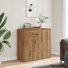 Artisan Oak Sideboard - Flexible Door & Drawer Storage - 80cm
