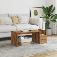 Artisian Oak Coffee Table - 90 x 45 x 35 cm - Wood