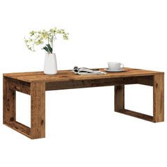 Old Wood Coffee Table - Modern Engineered Wood Design - 102cm