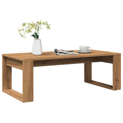 Artisan Oak Coffee Table - Modern Engineered Wood Design - 102cm