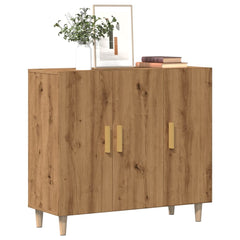 Artisan Oak Sideboard - 3-Door Storage Cabinet - 90cm