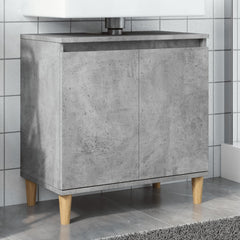 Concrete Grey Sink Cabinet | 2-Door Bathroom Vanity Unit | 58cm