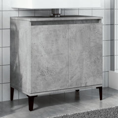 Concrete Grey Sink Cabinet - 2-Door Bathroom Vanity Unit - 58cm