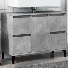 Concrete Grey Sink Cabinet | 4 Drawers & Door Storage | 80cm