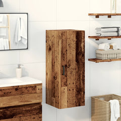 Wall Mounted Cabinet - Old Wood - 34.5 x 34 x 90 cm