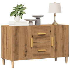 Artisan Oak Sideboard - Engineered Wood Storage Cabinet - 100cm