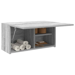 Grey Sonoma Bathroom Wall Cabinet - Floating Storage Unit - 60cm