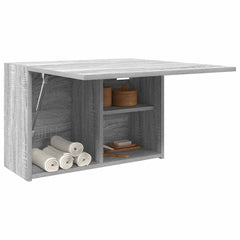 Grey Sonoma Bathroom Wall Cabinet - Floating Storage Unit - 60cm
