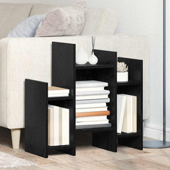 Black Oak Side Cabinet - Engineered Wood Storage Unit - 60cm