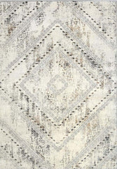Abstract Vintage Cream & Grey Rug