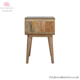 Solid Wood - Bedside Table - Rattan Drawer - 54cm Height | Classic Finish - Petalwood Interiors