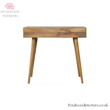 Solid Wood - Desk - Single Drawer With Open Slot | Art Deco Style - Petalwood Interiors
