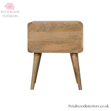 Bedside Table Solid Wood - 2 Drawers - Natural Finish | Traditional Design - Petalwood Interiors