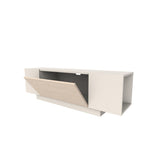 Engineered Wood TV Unit - Victor Modern 150cm, Closed Storage & Oak-Effect Panel