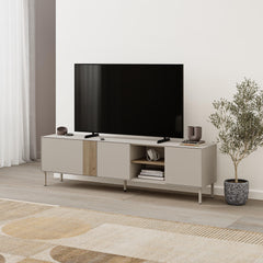 Engineered Wood TV Unit - Vena Modern 180cm, 3 Doors & Open Shelf