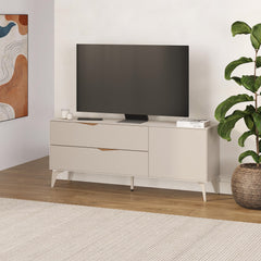 Engineered Wood TV Unit - Jaden Mid-Century 150cm, 2 Drawers & 1 Door