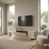Engineered Wood TV Unit - Victor Modern 150cm, Closed Storage & Oak-Effect Panel