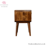 Bedside Table Solid Wood - 2 Drawers - Dark Brown Finish | Traditional Style - Petalwood Interiors
