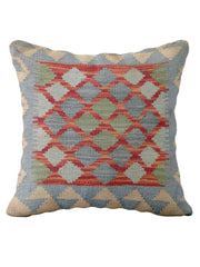 Afghan Kilim Wool Cushion Cover – One of a Kind – 45 × 45 cm – Ref CSN001