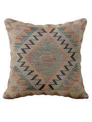 Afghan Kilim Wool Cushion Cover – One of a Kind – 45 × 45 cm – Ref CSN003
