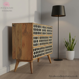 Chest of Drawers with 8 Patterned Drawers - Solid Wood - Timeless Design - Petalwood Interiors- Side