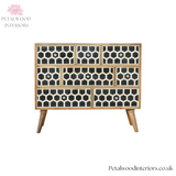 Chest of Drawers with 8 Patterned Drawers - Solid Wood - Timeless Design - Petalwood Interiors- Front