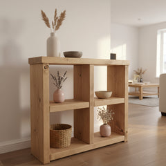 Arden Timber Shelving Unit - Solid Wood - 80 cm
