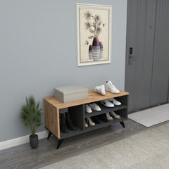 Melamine Particleboard Shoe Storage Shelf - Dalila 3-Tier Open Storage