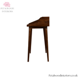 Dark Brown Solid Wood - Multi-Shelf Writing Desk - Classical Design Home Office - Timesless Desingn - Petalwood Interiors - Side