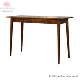 Dark Solid Wood -  Desk - 2 Drawers - Classic Design- Timesless Desingn - Petalwood Interiors - Side