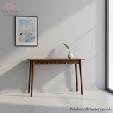 Dark Solid Wood -  Desk - 2 Drawers - Classic Design- Timesless Desingn - Petalwood Interiors - Side