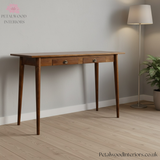 Dark Solid Wood -  Desk - 2 Drawers - Classic Design- Timesless Desingn - Petalwood Interiors - Side