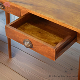 Dark Solid Wood -  Desk - 2 Drawers - Classic Design- Timesless Desingn - Petalwood Interiors 