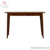 Dark Solid Wood -  Desk - 2 Drawers - Classic Design- Timesless Desingn - Petalwood Interiors