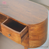 Dark Solid Wood - TV Stand - 4 Drawers 2 Shelves | Elegant Design - Petalwood Interiors