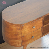 Dark Solid Wood - TV Stand - 4 Drawers 2 Shelves | Elegant Design - Petalwood Interiors