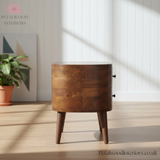 Dark Solid Wood - TV Stand - 4 Drawers 2 Shelves - Elegant Design - Timesless Desingn - Petalwood Interiors - Side