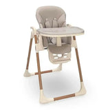 Flare Foldable High Chair - Beige, Adjustable Height & Reclining Backrest