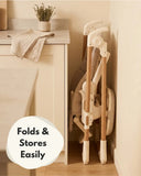 Flare Foldable High Chair - Beige, Adjustable Height & Reclining Backrest