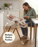 Flare Foldable High Chair - Beige, Adjustable Height & Reclining Backrest
